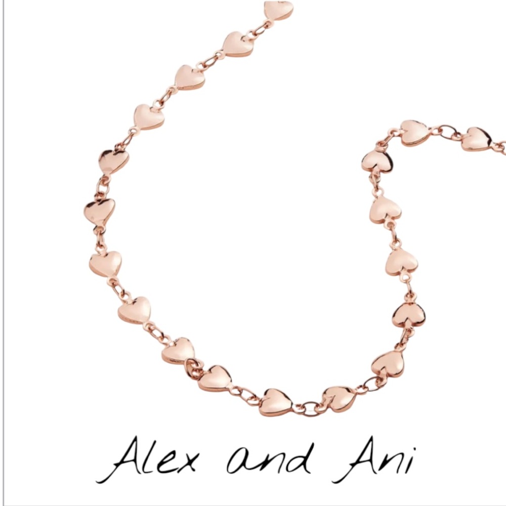 NWT Alex and Ani Heart Necklace in Rosegold ❤️